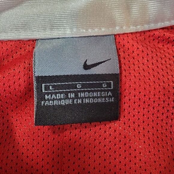 Vtg Nike Jersey Mens Large Red United Ballers Steve Nash 13 Warm Up Button Front - Picture 6 of 10